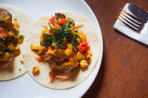 Caribbean Chicken Tacos