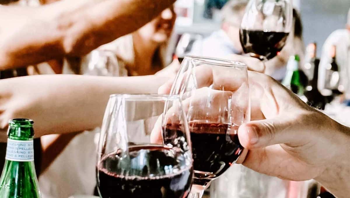 Cheering with wine