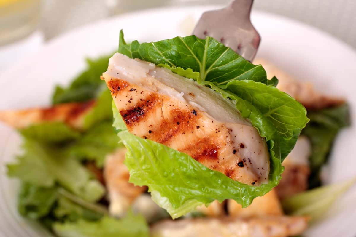 Caesar salad with chicken