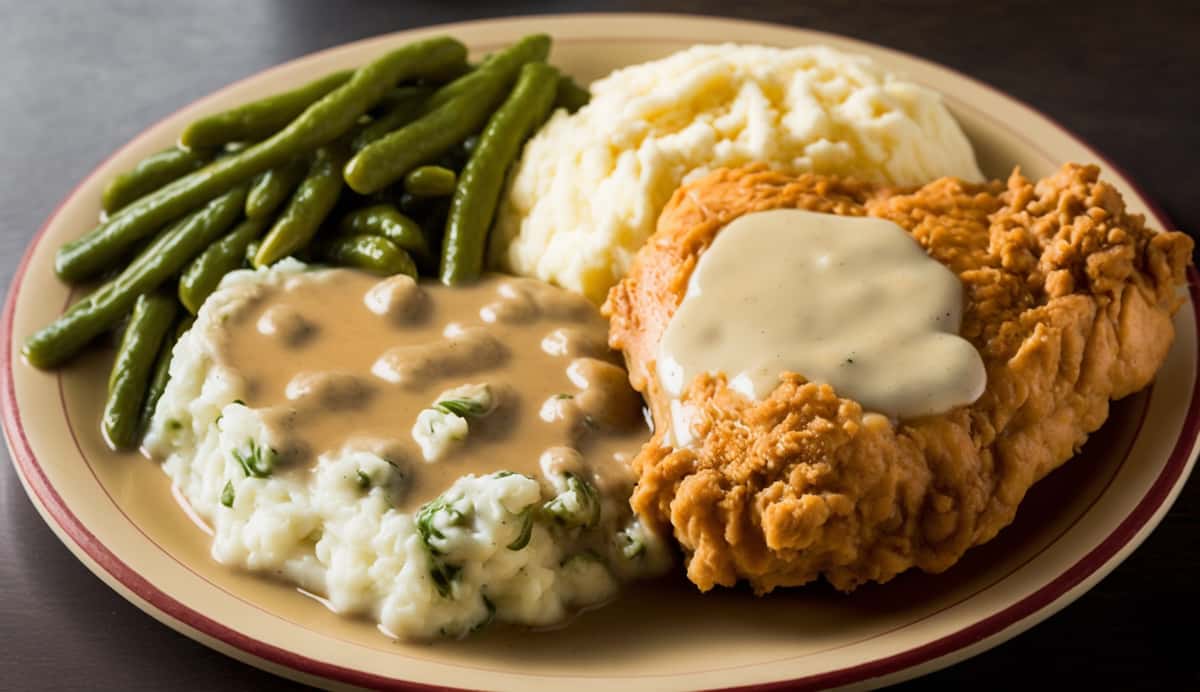 fried chicken mashed potatoes