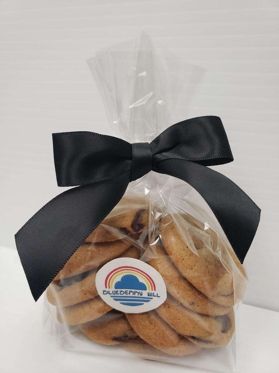 Eight -1oz Cookies with Custom Logo Sticker (Outside) in Cellophane Bag