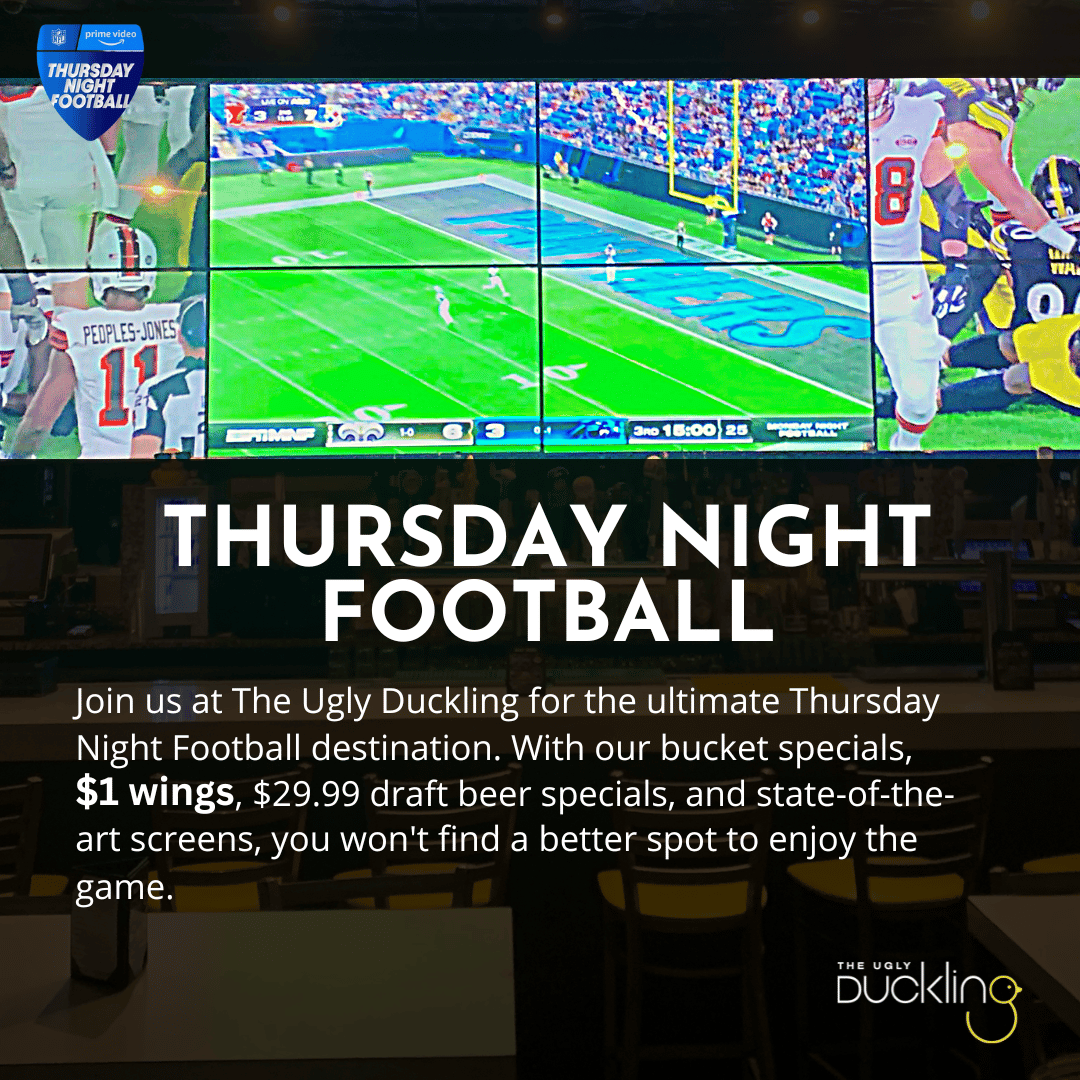 NFL Kickoff - Thursday Night Football - The Ugly Duckling Long Beach -  American Restaurant in Long Beach, NY