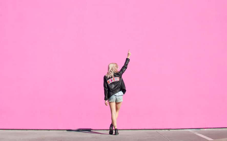 pink wall in west hollywood