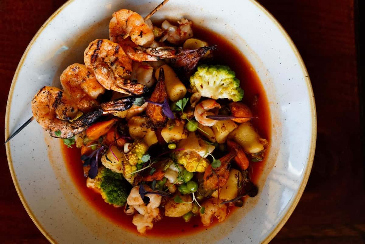 shrimp and vegetable dish