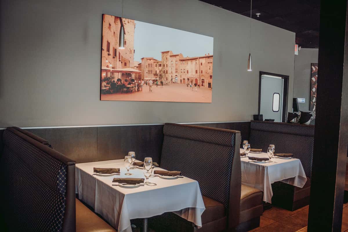 Ambiant seating at Mezza Luna