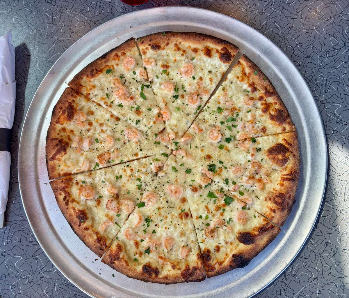 Shrimp Scampi Pizza