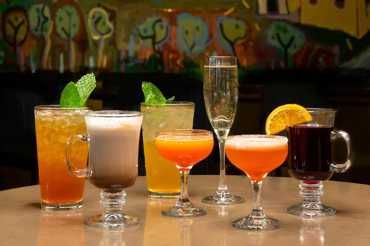 selection of winter cocktails