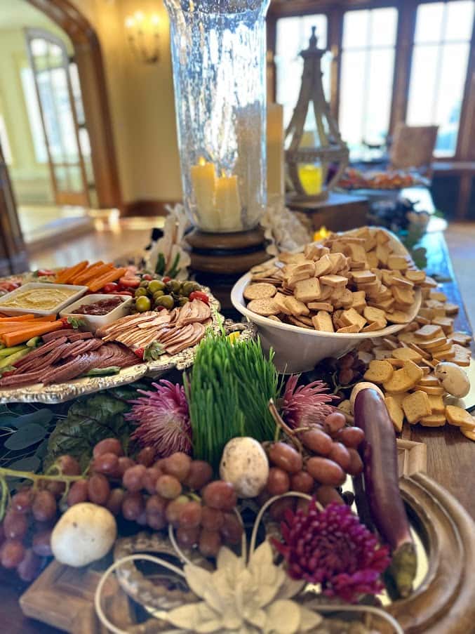 Table full of food