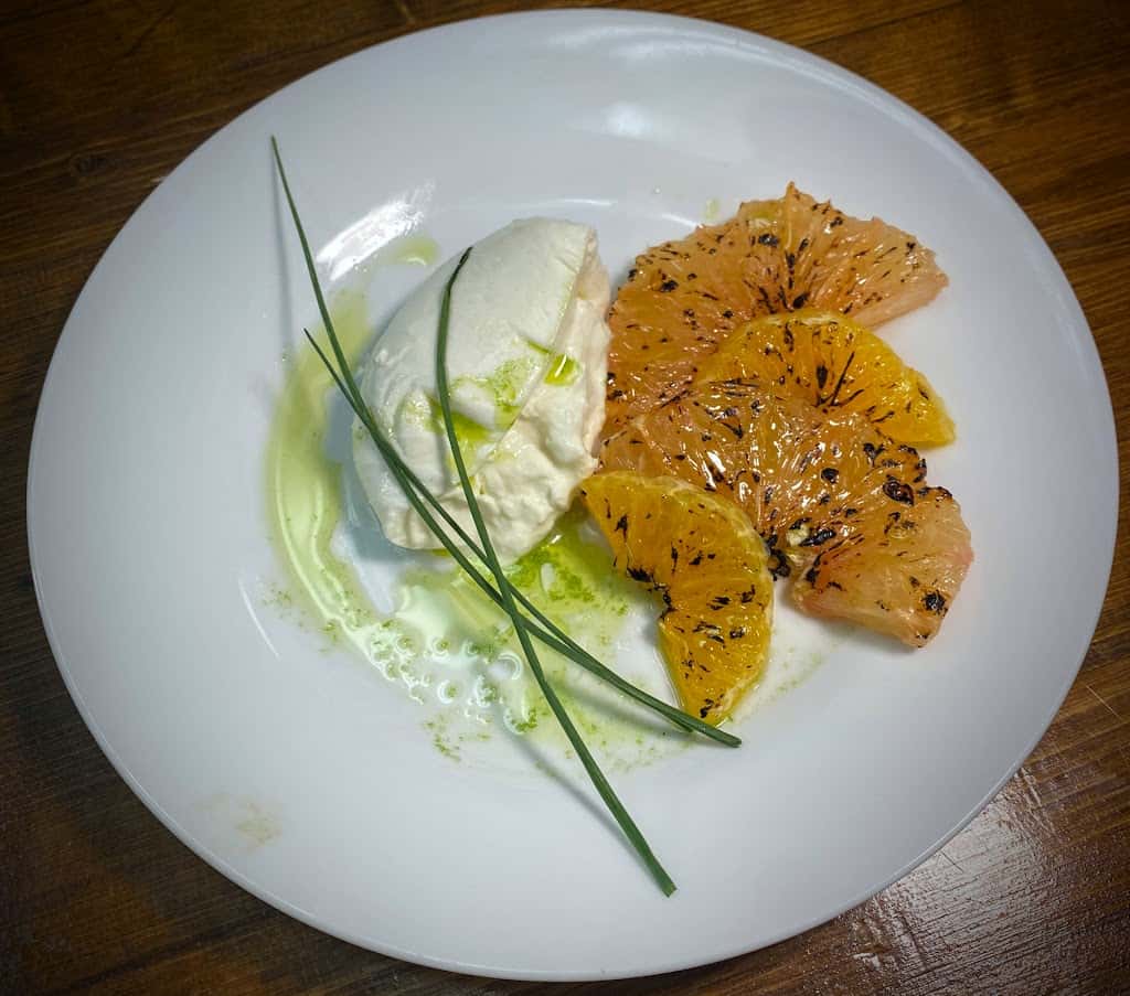 buffalo mozzarella and grapefruit