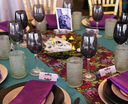 Wedding tablescape at Willow Ridge Manor