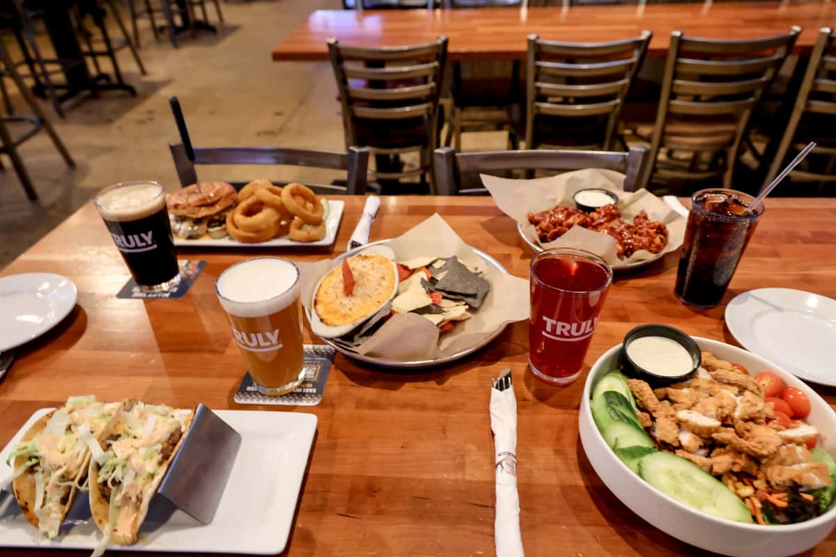 food setup on the table