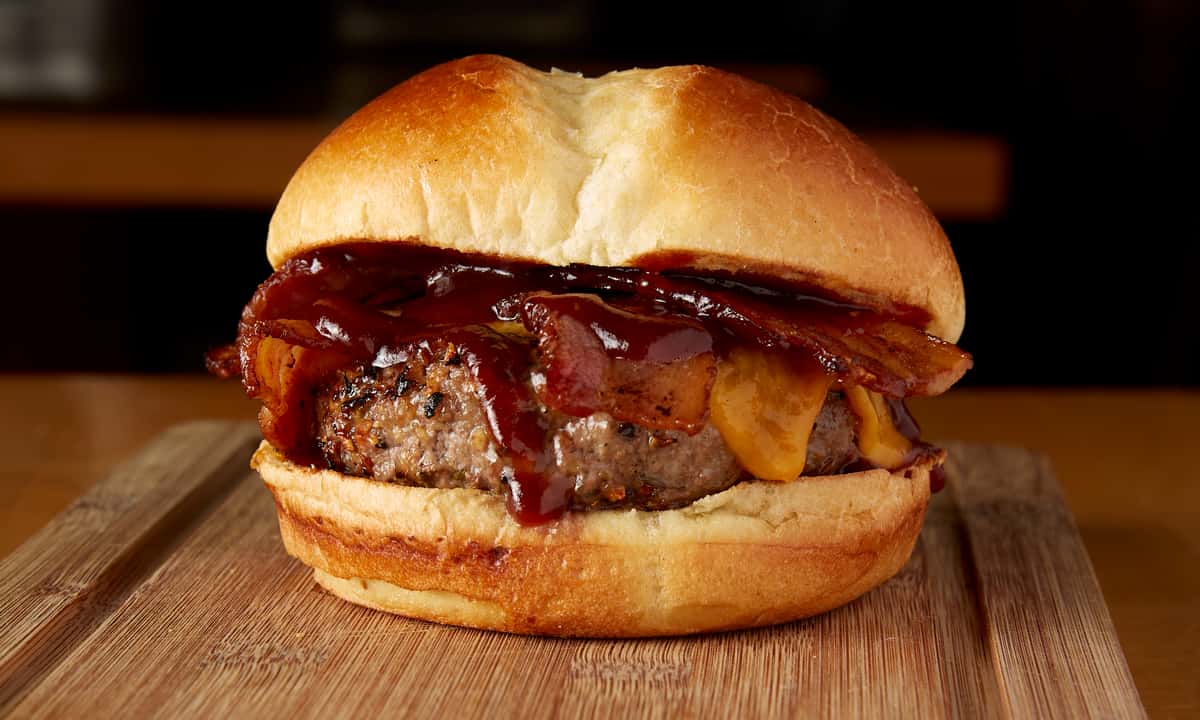 Burger with barbecue sauce
