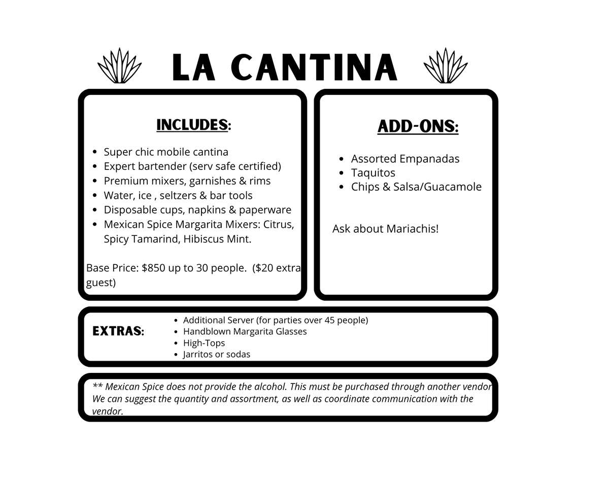 La Cantina Pricing