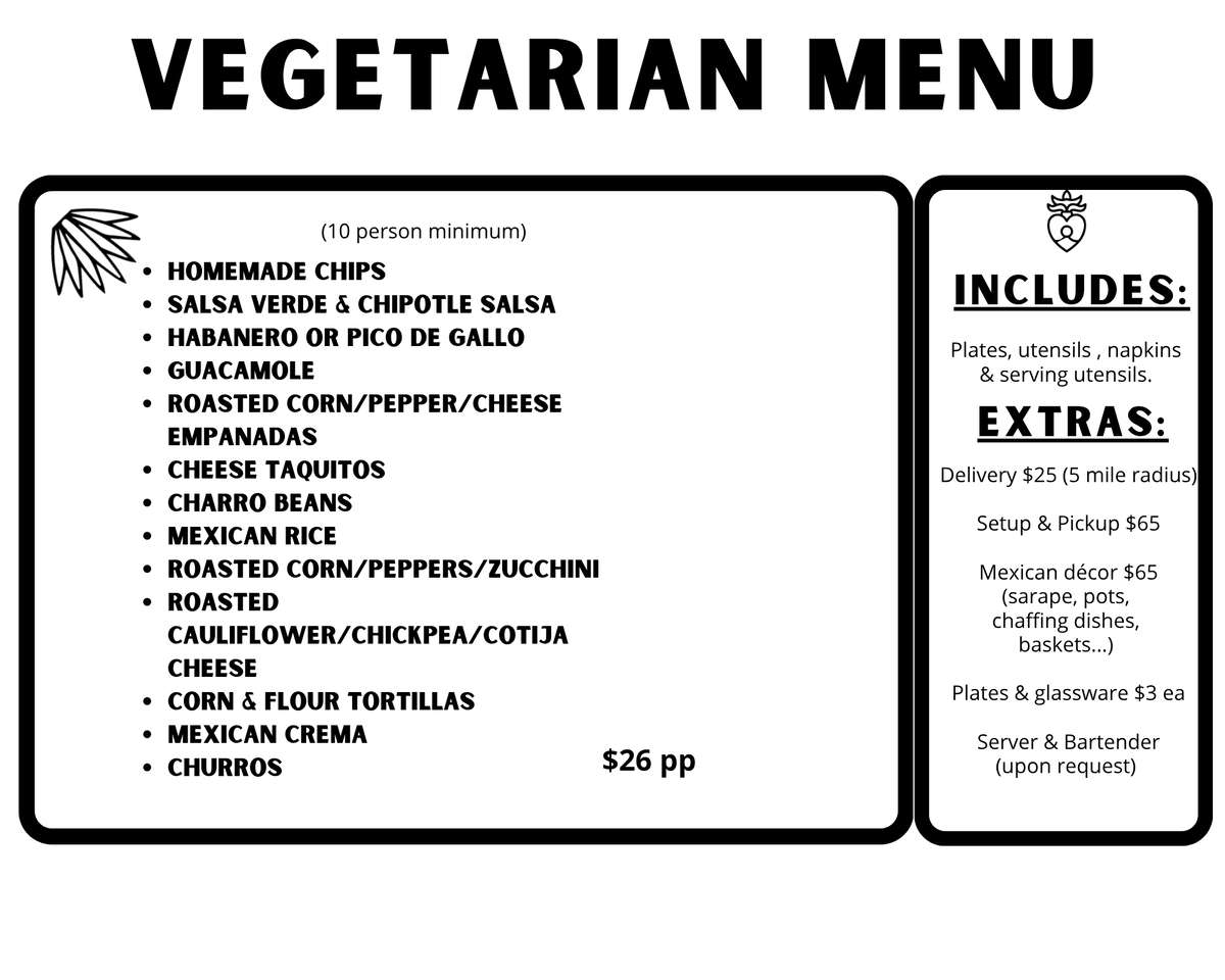 vegetarian menu