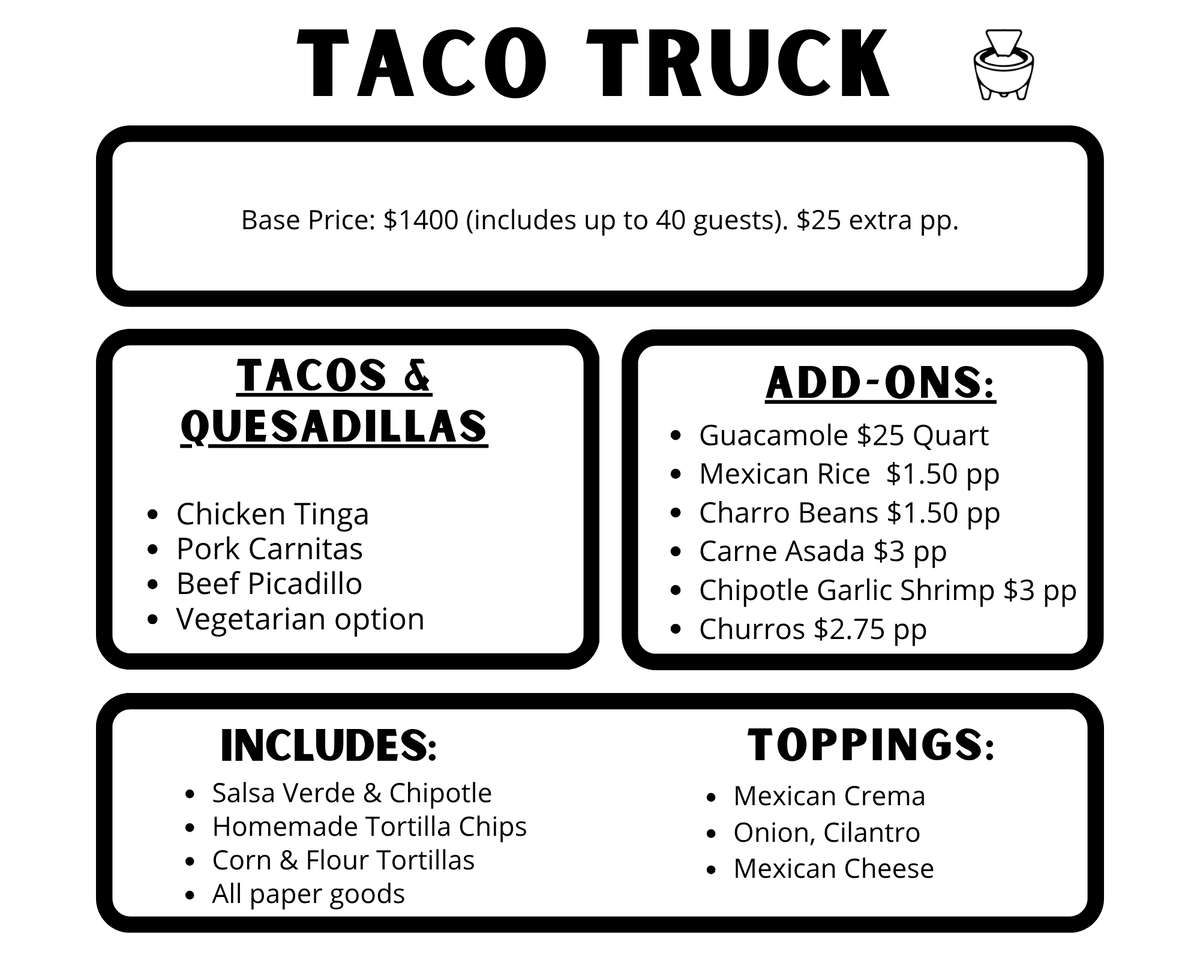 Taco Truck Pricing