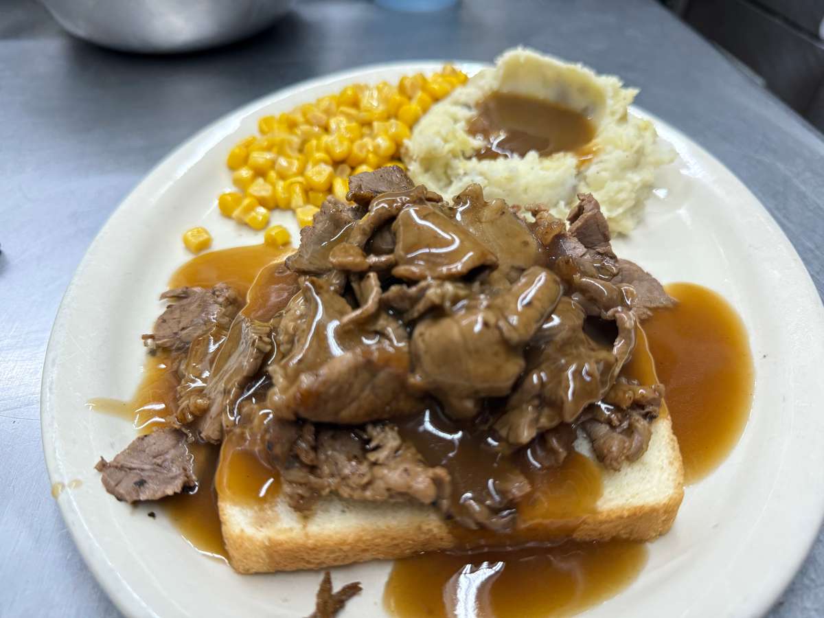 open faced sandwich