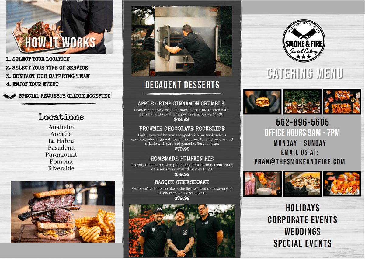 April 2024 Catering Menu- Back page