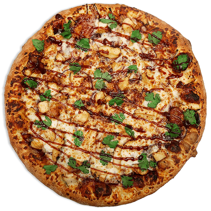aerial view of pizza