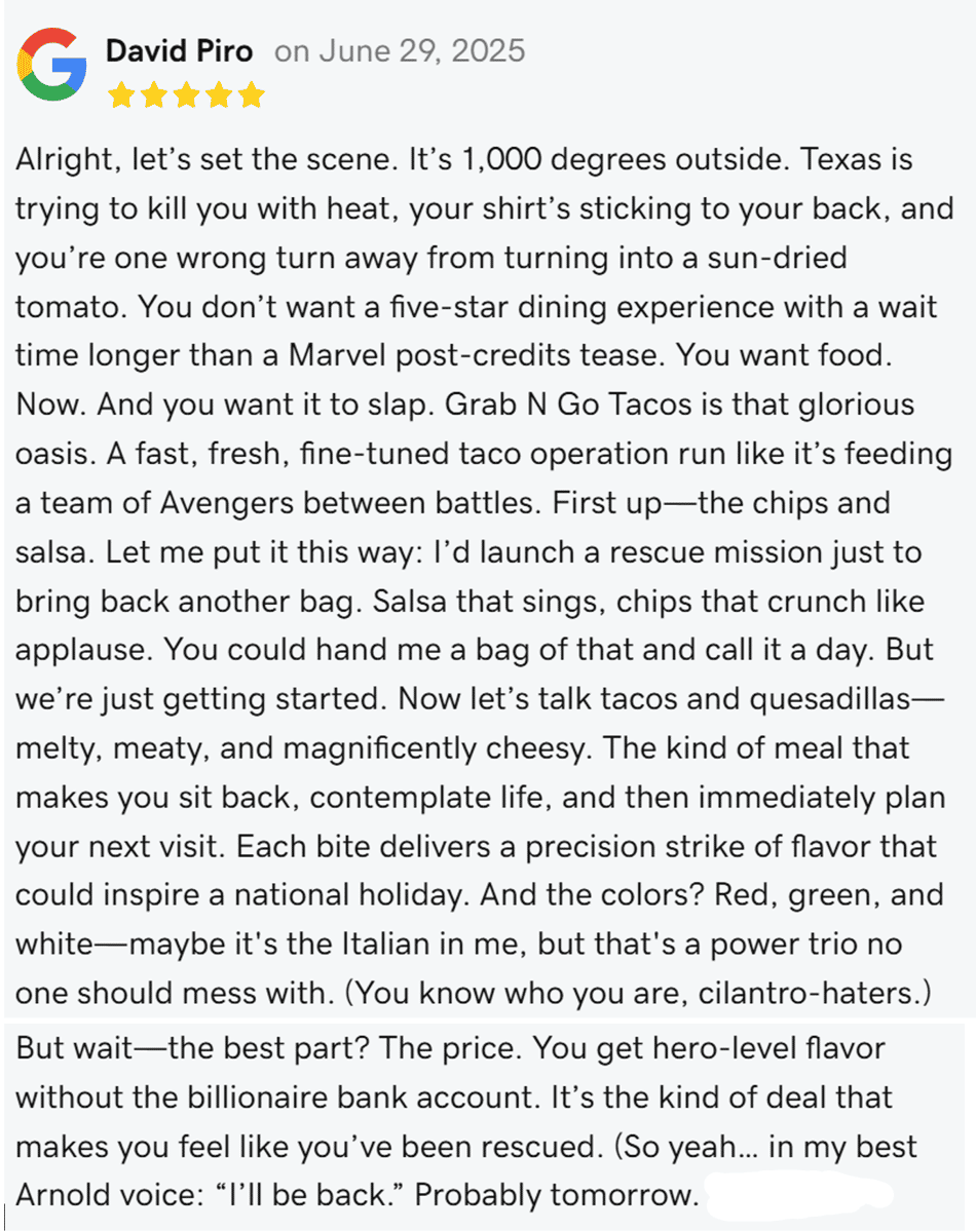 Best ever Taco review on Grab N Go Tacos using Marvel Avengers and Texas head