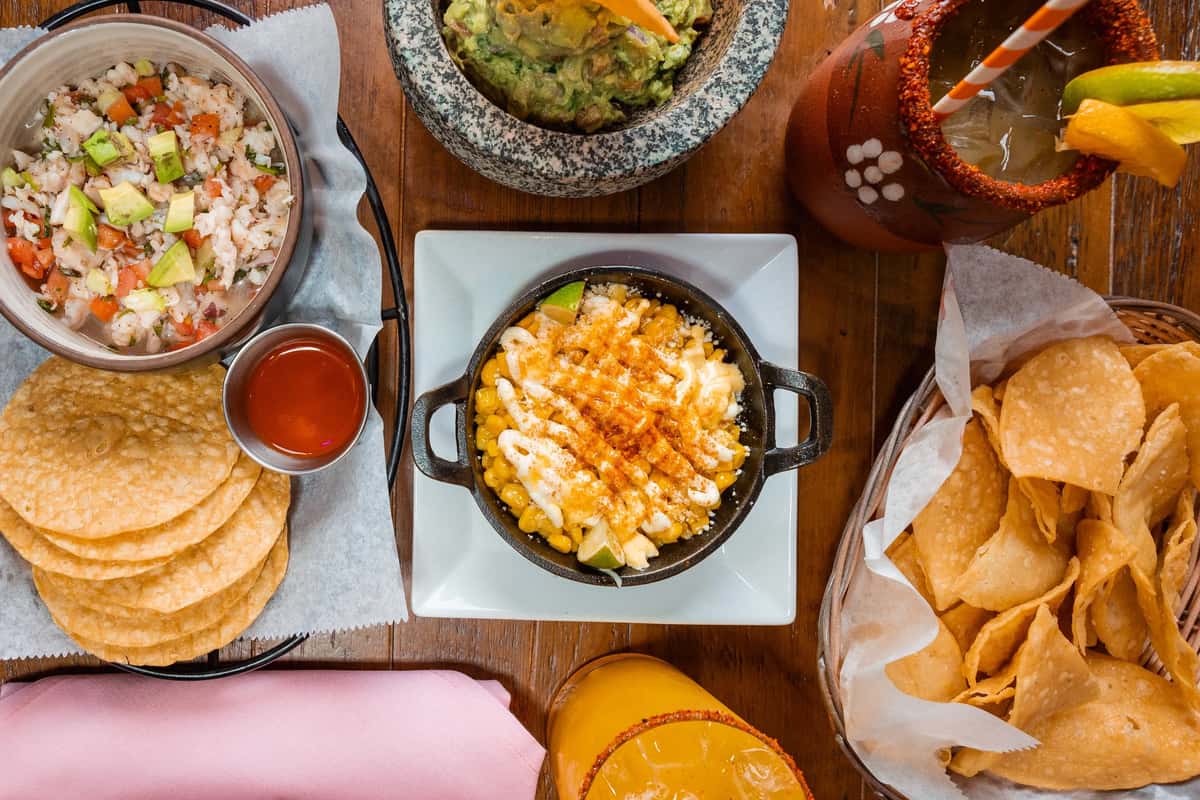 mexican food spread