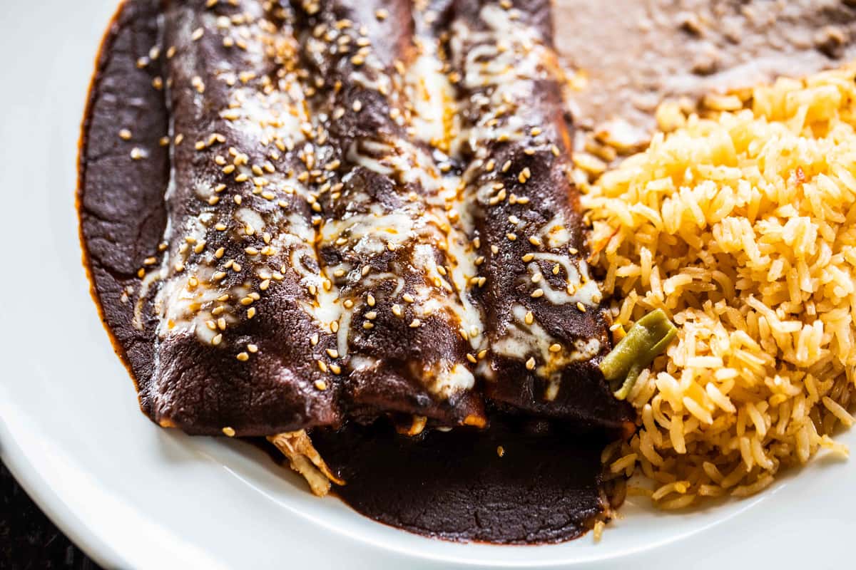 Mole Enchiladas Main Menu Dos Salsas TexMex