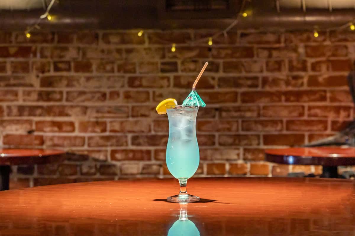 blue cocktail beverage