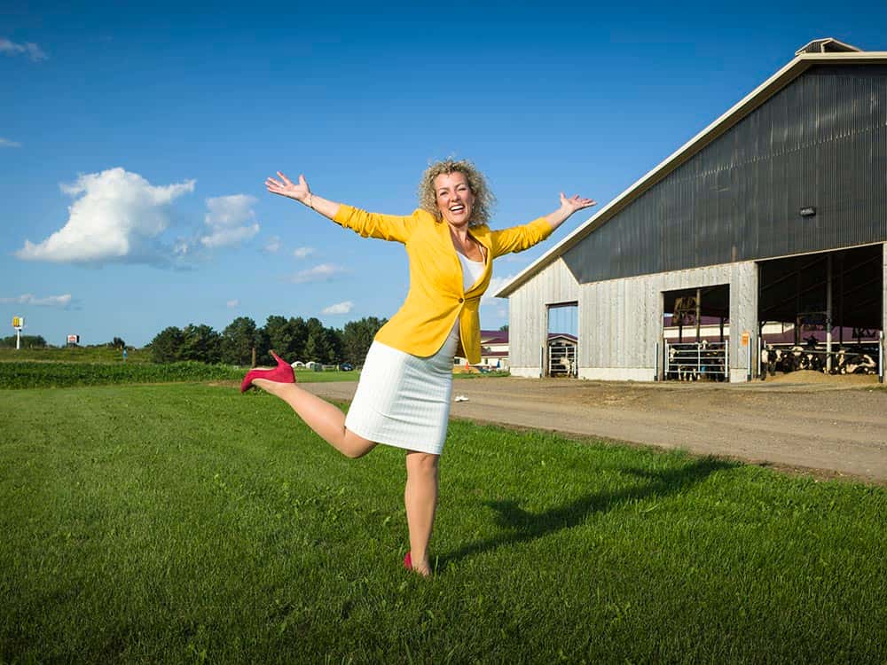 marieke outside of farm