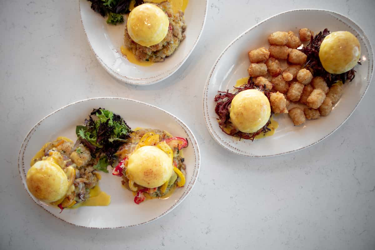 spread of menu items