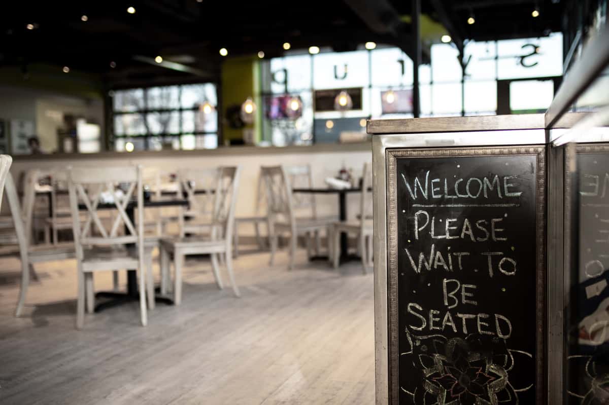 Interior front waiting area of Syrup