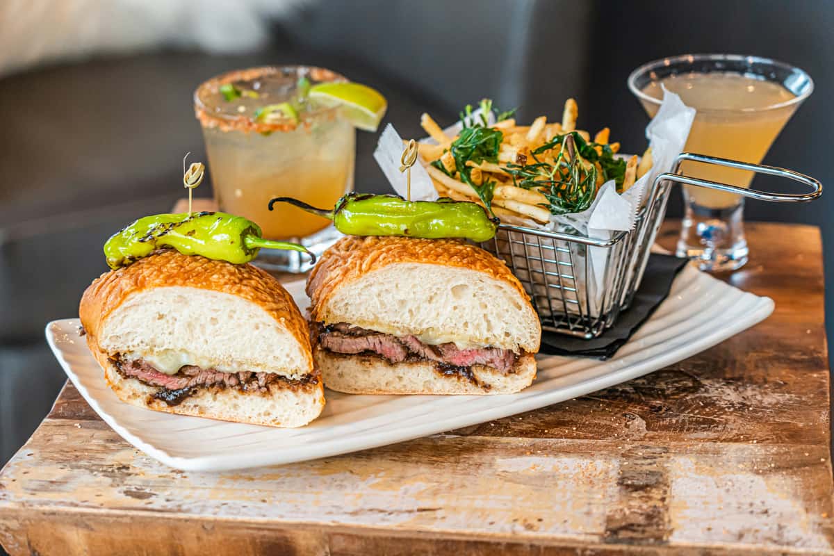 sandwich and sides