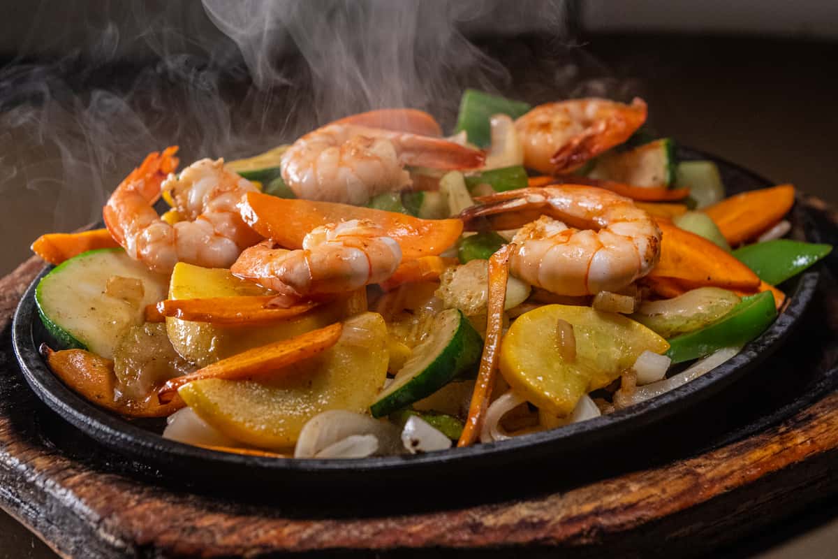 Shrimp fajitas