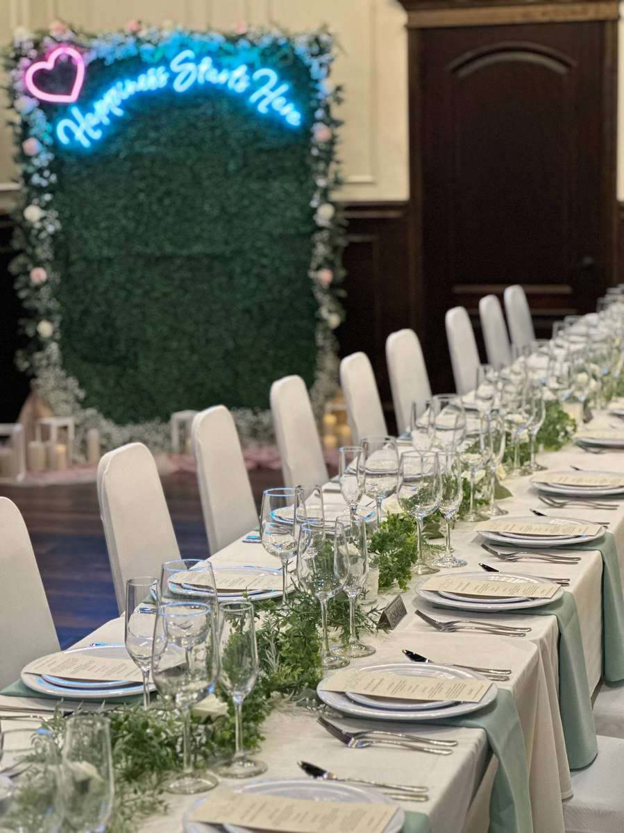 a beautiful table on an event venue