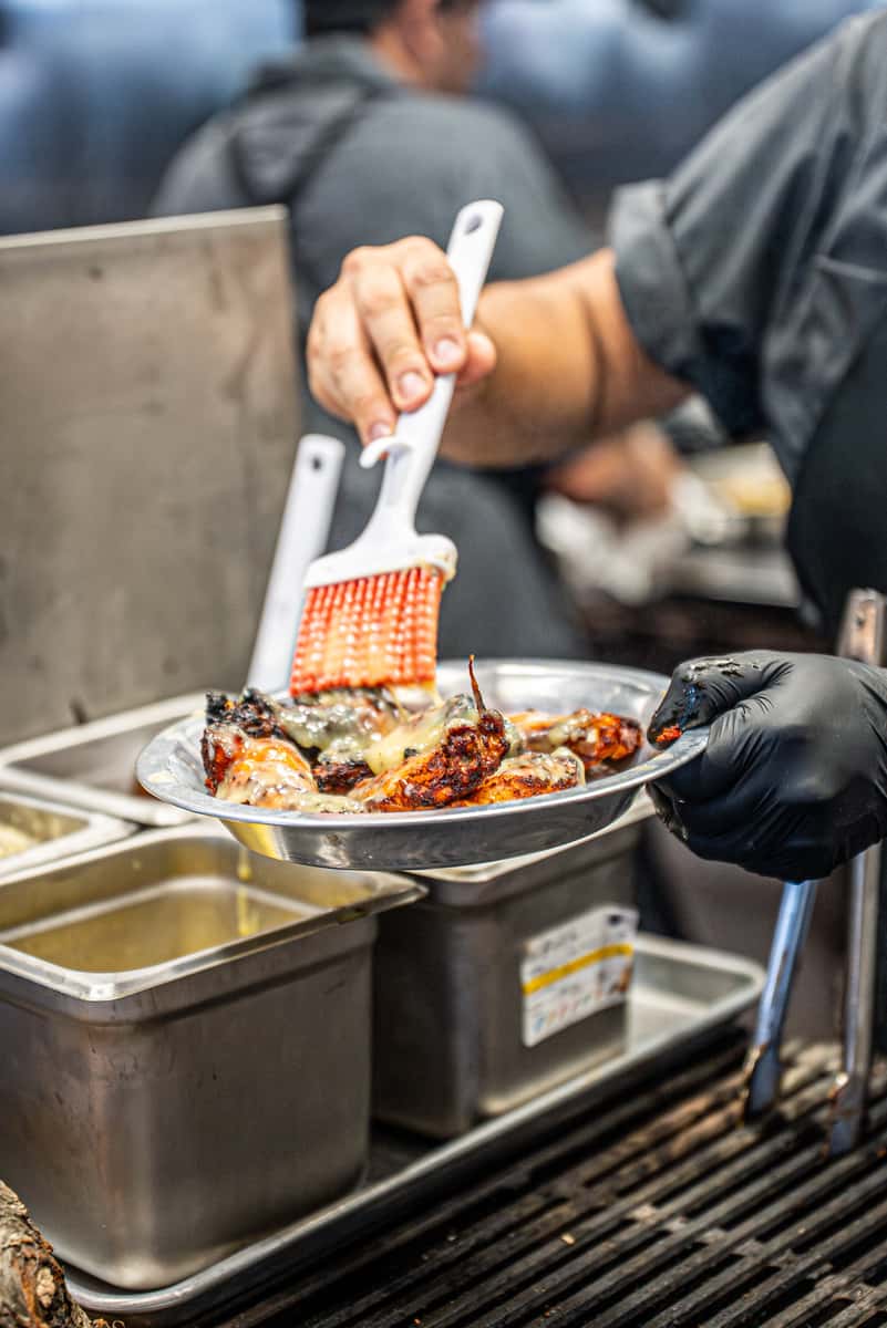 cooking in the kitchen