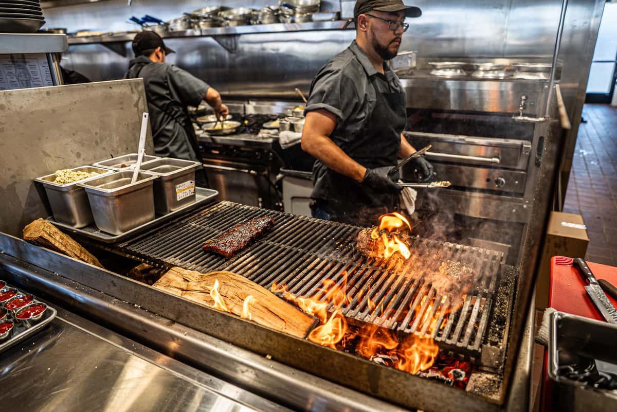 wood fire grill