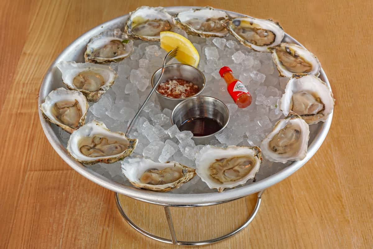 oysters on a half shell
