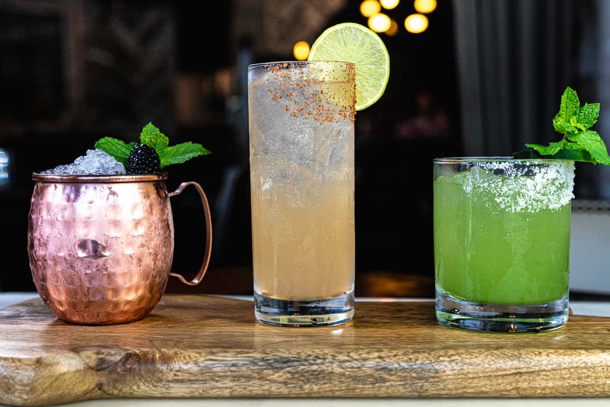 three cocktails