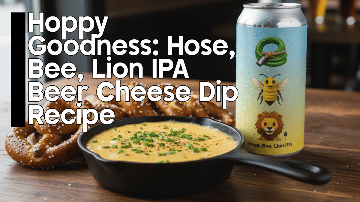 Hose Bee Lion IPA recipe, IPA beer cheese dip, craft beer dip recipe, game day beer snack