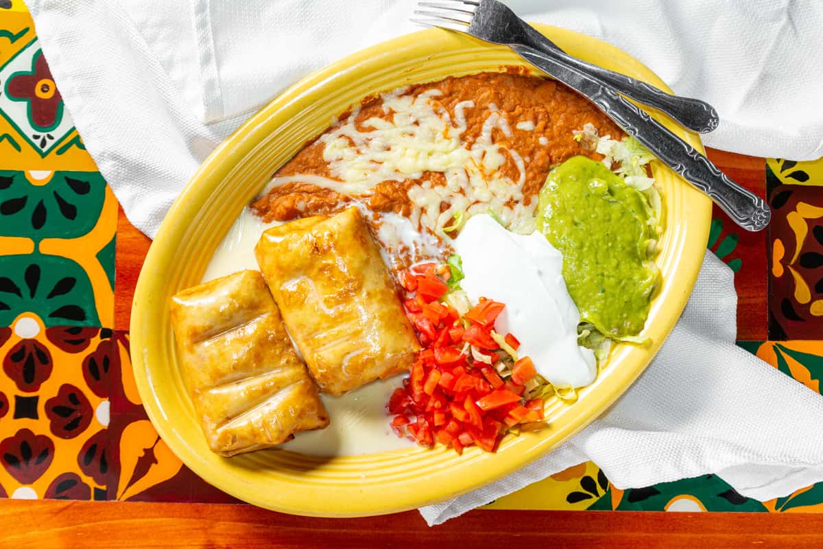 Chimichangas enchilada style@SpicieFoodie