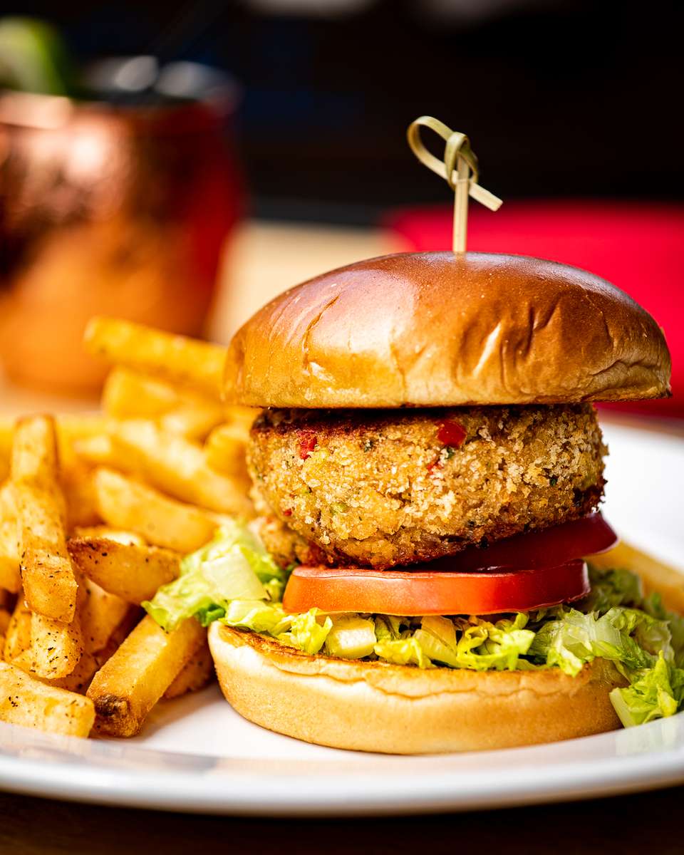 burger and fries