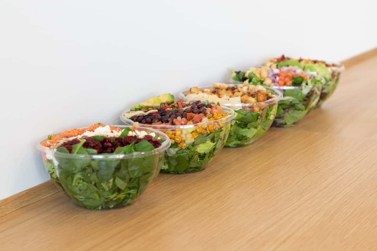 Various salads for catering