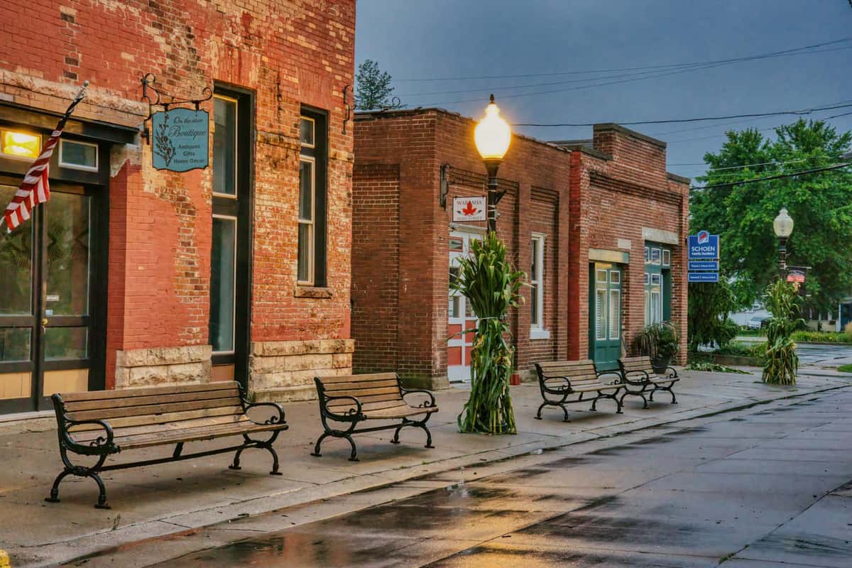 Downtown view of New Albany, Missouri