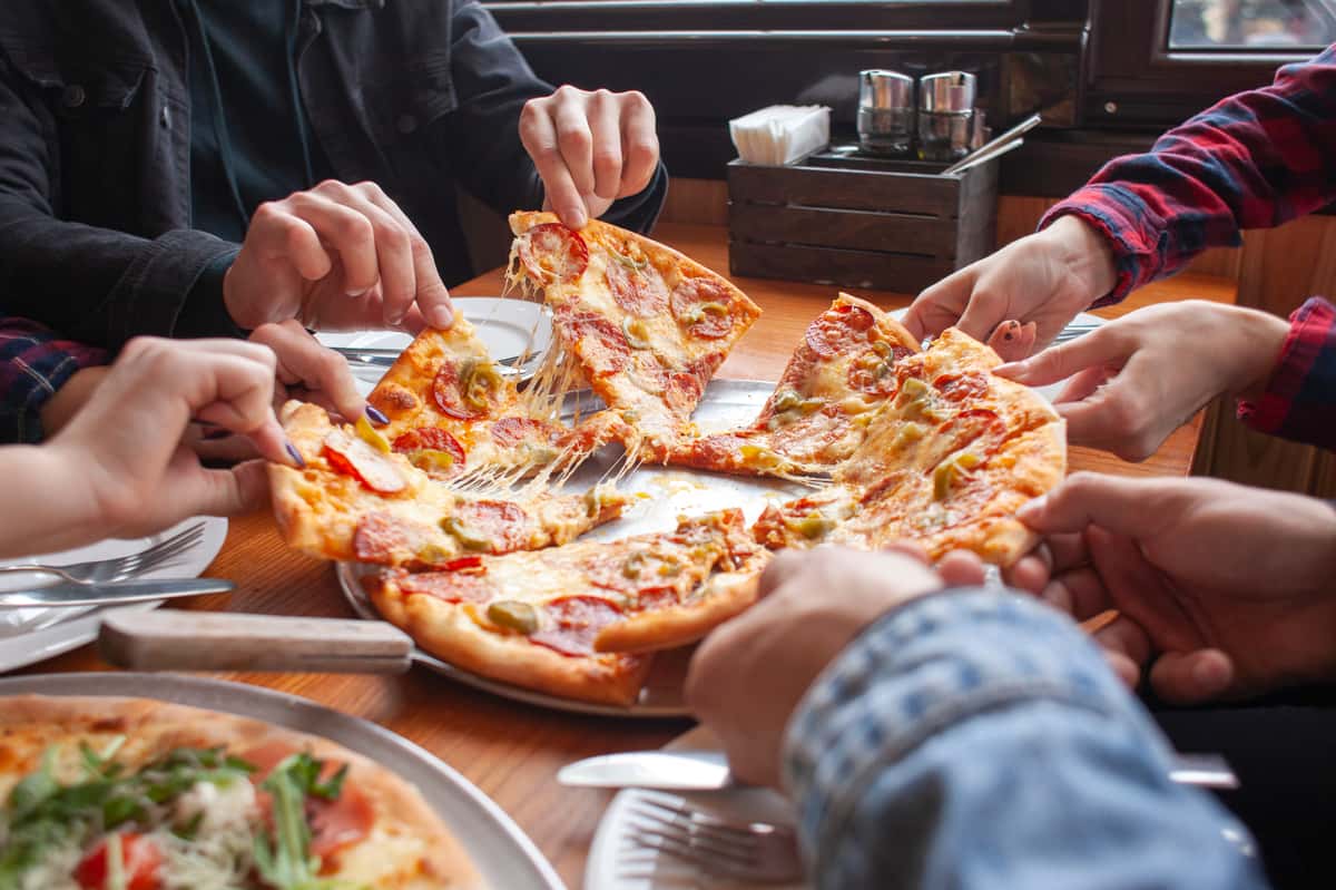 Table 12 BOGO pizza Monday and Tuesday
