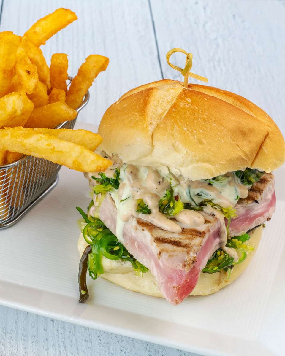 Ahi Burger Longboard Cafe American Restaurant in Ocean City, MD