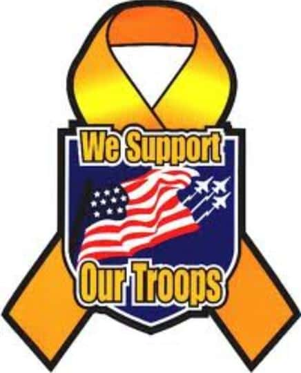 we support our troops logo