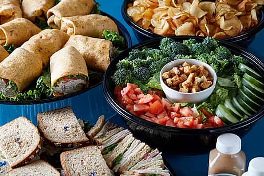 Lunch catering spread