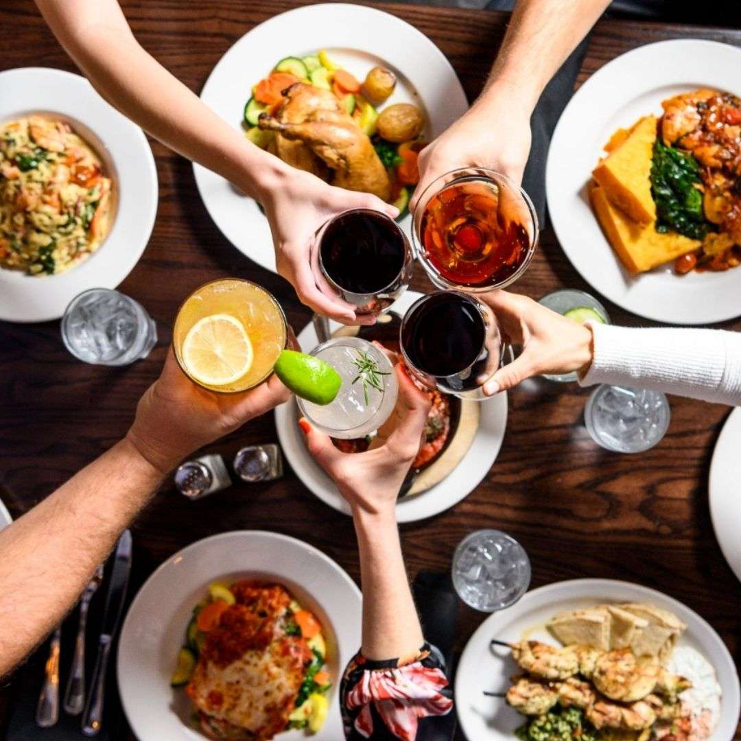 spread and cocktail cheers