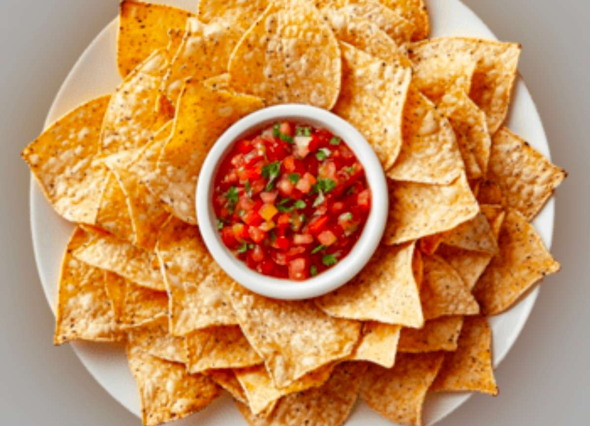 Freshly made crispy tortilla chips served with our flavorful homemade salsa—perfect for sharing! Feeds 5–10 people and makes a delicious appetizer for any gathering.