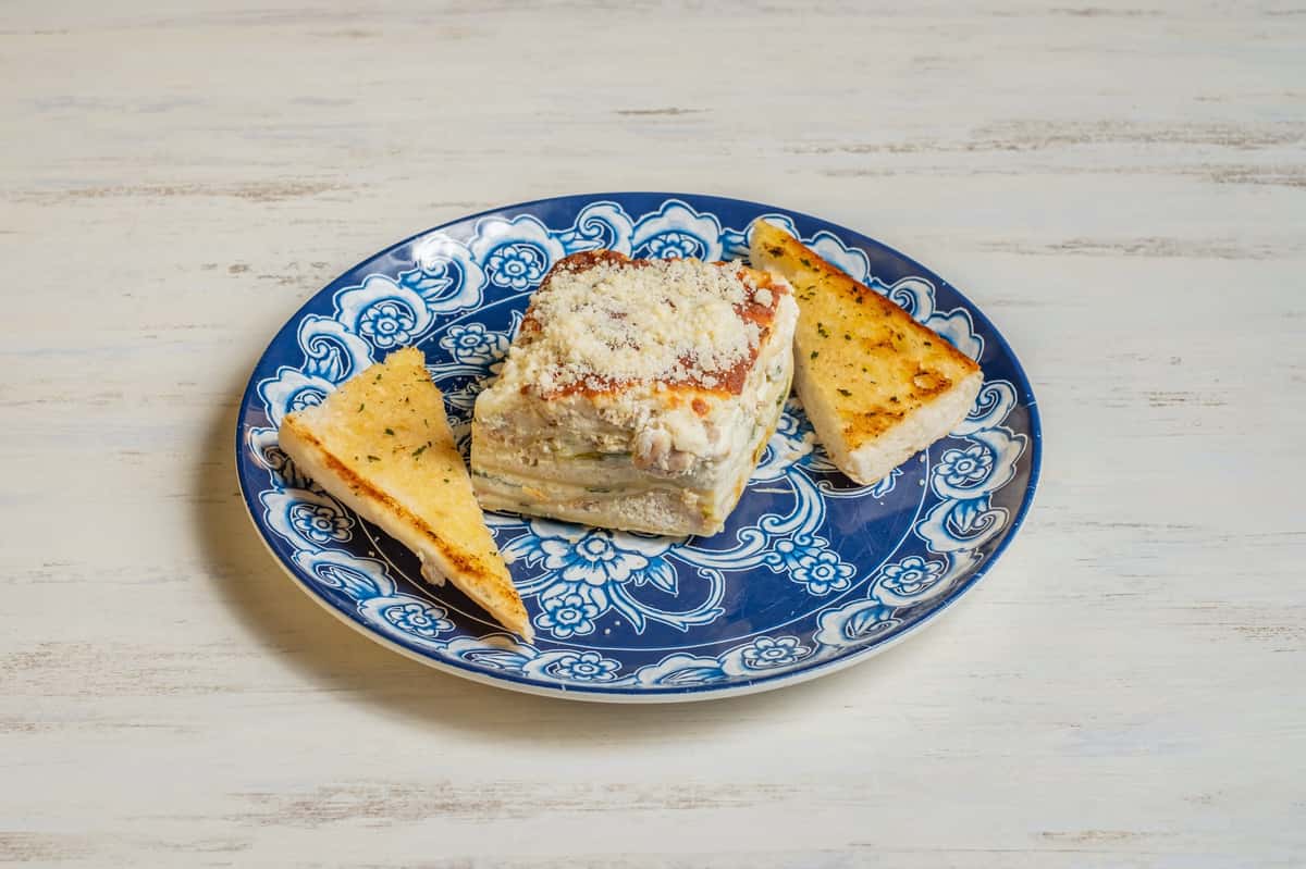 The Med White lasagna