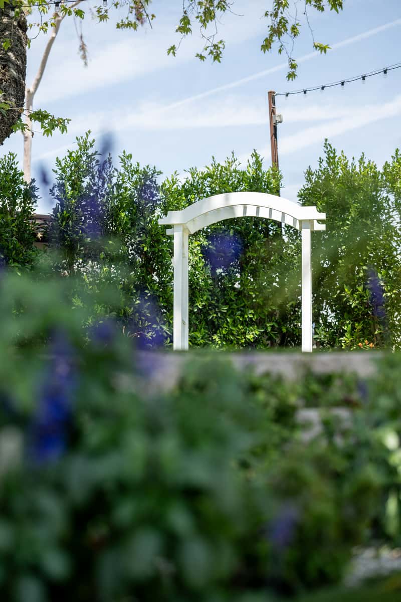 wedding arch with flowers