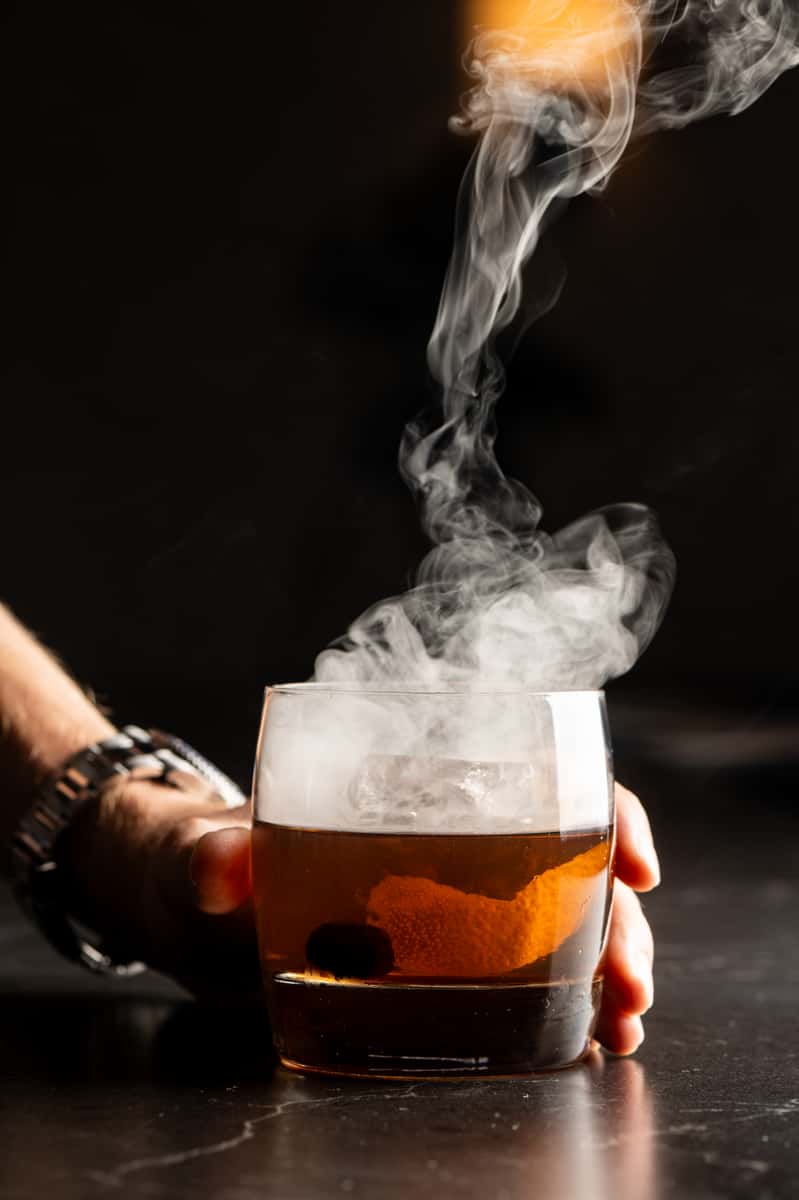 bartender serving drink
